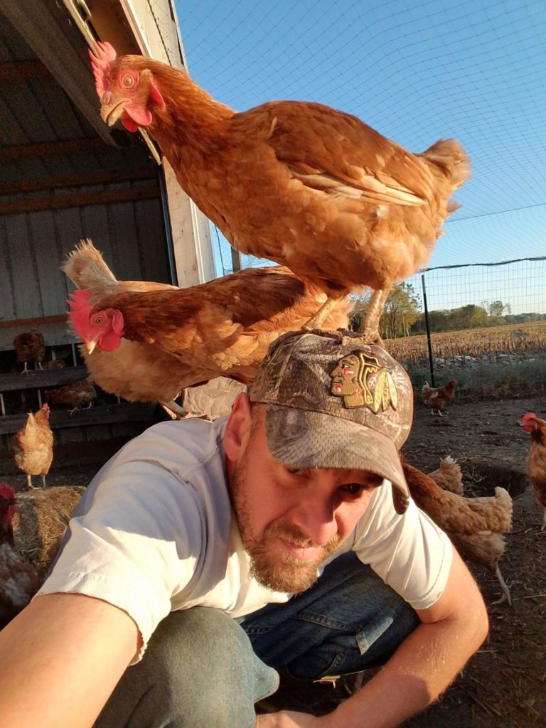 chickens on my head